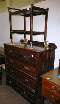 Lot 413 - An Edwardian walnut five drawer chest