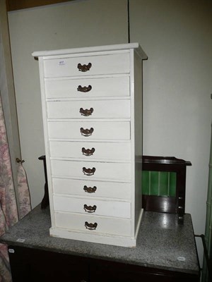 Lot 417 - Painted pine Wellington chest