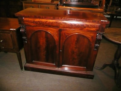 Lot 426 - Victorian mahogany double door cabinet