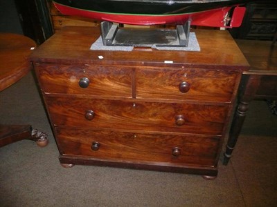 Lot 430 - A Victorian mahogany three height chest