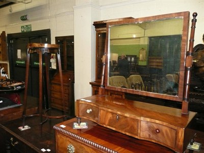 Lot 433 - Regency mahogany toilet mirror and a mahogany plant stand