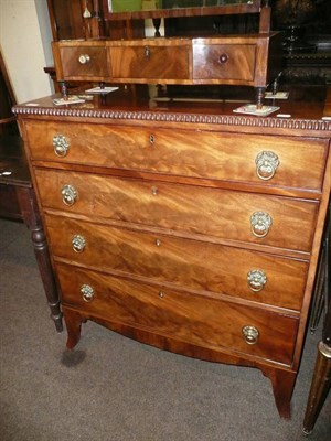 Lot 434 - George VI mahogany four height chest