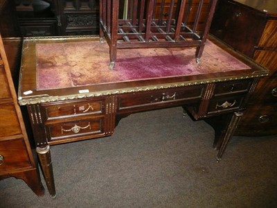 Lot 436 - Louis XV style mahogany gilt-mounted writing desk