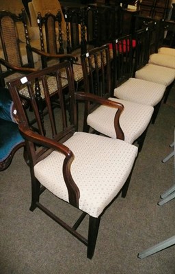 Lot 443 - Set of four mahogany dining chairs and four others