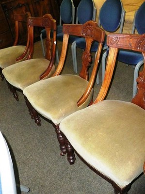 Lot 453 - Four late Victorian dining chairs (4)