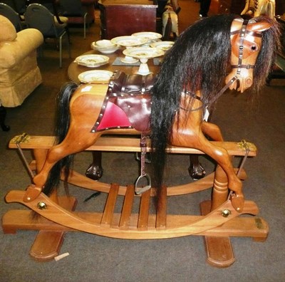 Lot 480 - John Rolfe, Thornbury Avon large modern rocking horse on stand