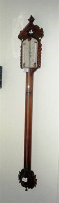 Lot 496 - A stick barometer signed W Cooke Keighley