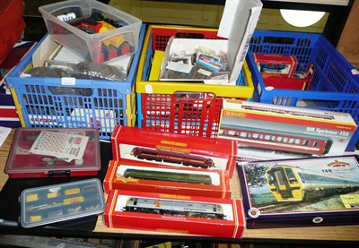 Lot 1003 - A Collection of 'OO' Gauge Trains and Accessories, including  a boxed Bachmann Two Car Set...