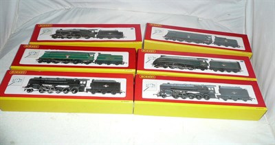 Lot 1052 - Six Boxed Hornby 'OO' Gauge Super Detail Tender Locomotives - 'Tangmere' R2221, 'Ayrshire Yeomanry'