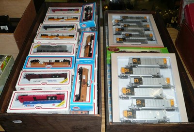 Lot 1070 - A Collection of Boxed 'HO' Gauge Trains, comprising four Mehano locomotives, Model Power -...