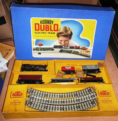 Lot 1081 - A Boxed Hornby Dublo Electric 3-Rail Tank Goods Set EDG19, comprising a 2-6-4 tank locomotive 80054