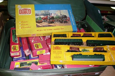 Lot 1087 - A Collection of Boxed Hornby Dublo 2-Rail Trains and Accessories, including four tank...