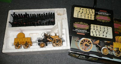 Lot 1091 - A Boxed Hornby 3 1/2inch Gauge Stephenson's Rocket Live Steam Train Set, with a quantity of...