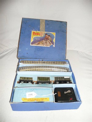 Lot 1108 - A Boxed Hornby Dublo 3-Rail Tank Goods Set EDG7, comprising an 0-6-2 GWR tank locomotive...