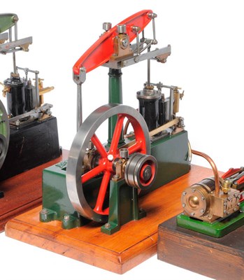 Lot 1110 - A Stuart Kit Built Live Steam Model of a Beam Engine, with single cylinder, green painted cast iron