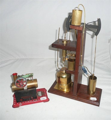 Lot 1115 - A Live Steam Model of a Newcomen Atmospheric Steam Engine by The Sussex Steam Co., in wood and...