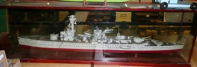 Lot 1131 - A Scratch Built Wooden Scale Model of The German Battleship 'Lutzow' ex Deutschland, launched...