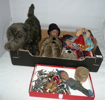 Lot 1142 - Mixed Toys, including Britains hollowcast lead figures, Norah Wellings pixie doll, bisque head...