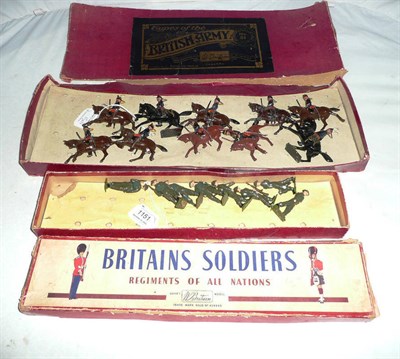 Lot 1151 - Two Boxed Sets of Britains Hollowcast Lead British Army Figures:- Types of the British Army...