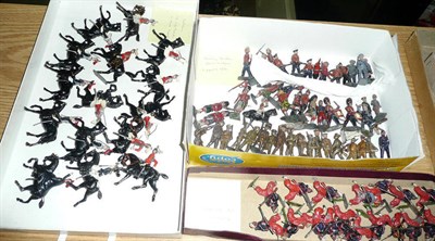 Lot 1154 - Fifteen Britains Hollowcast Lead Life Guards and Horse Guards, in variable condition; Eighteen...