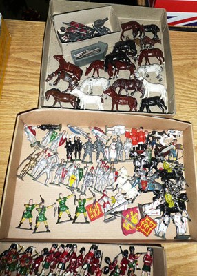 Lot 1158 - A Collection of Hollowcast Lead Figures, including Cherilee knights and archers, Britains...