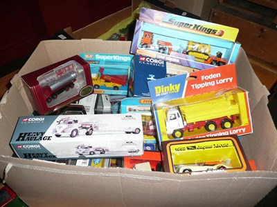 Lot 1191 - Twenty Three Boxed Commercial Vehicles and Buses, including three Matchbox Super Kings, Corgi...