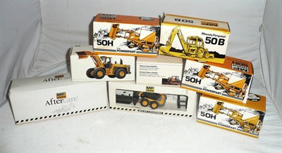 Lot 1216 - Eight Boxed German Diecast Earth Moving Vehicles, comprising six Massey Ferguson scale models...