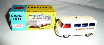 Lot 1226 - A Boxed Corgi Commer Ambulance No.463, in cream with red interior, blue tinted windows and roof...