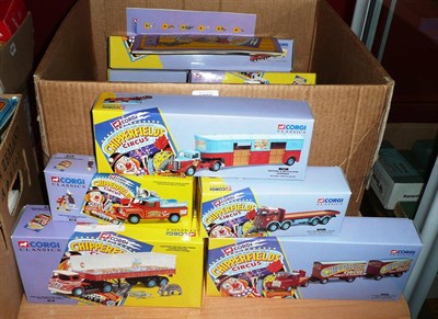 Lot 1228 - Nineteen Boxed Corgi Classics Chipperfields Circus Vehicles, box numbers - 31902, 11201, 97896,...