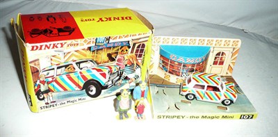 Lot 1233 - A Boxed Dinky Stripey - the Magic Mini No.107, with Candy, Andy and The Bearandas, reproduction...