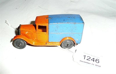 Lot 1246 - A Dinky Pre-War 22 Series Delivery Van, circa 1933/34, with two piece lead body, tinplate radiator