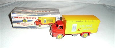 Lot 1256 - A Boxed Dinky Supertoys Big Bedford "Heinz" Van No.923, with red cab and chassis, yellow back,...