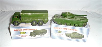 Lot 1257 - Two Boxed Dinky Supertoy Military Vehicles - Centurion Tank no.651 and 10-Ton Army Truck No.622