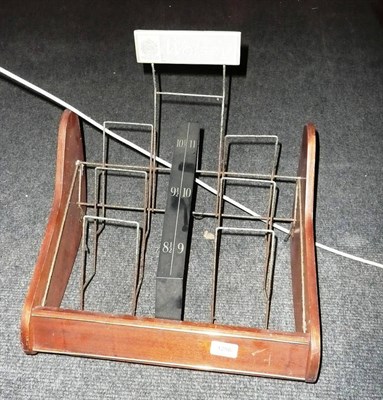 Lot 1258 - An Aero Knitting Needles Wooden Shop Display Stand by Abel Morrall Ltd, Redditch, painted in...