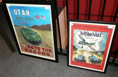 Lot 1312 - Phil May - 'MG Sets the Record, Utah Salt Flats U.S.A' and 'The Blue Max Collection Aircraft...