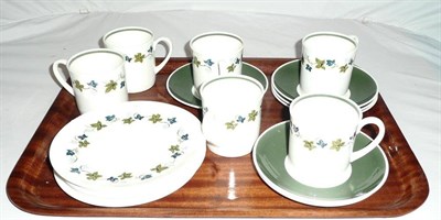 Lot 8 - Susie Cooper tea set, six place settings