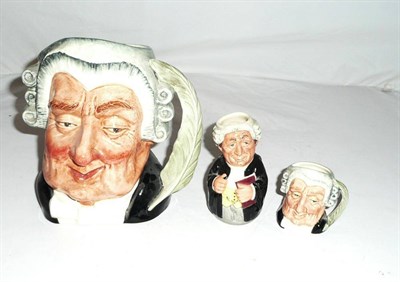 Lot 10 - A Royal Doulton character jug, The Lawyer, another smaller and a similar Toby jug