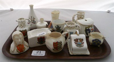 Lot 21 - A small quantity of crested china including Goss