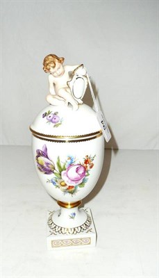 Lot 94 - Royal Copenhagen pedestal cup and cover with figural knop