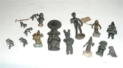 Lot 98 - A collection of Inca, Indian and other small bronze and diecast lead figures