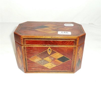 Lot 146 - Parquetry caddy