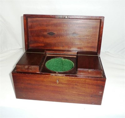 Lot 154 - Mahogany tea caddy