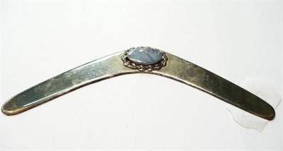 Lot 198 - A composite opal set letter opener