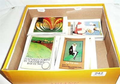 Lot 242 - Quantity of London Underground reproduction postcards and others