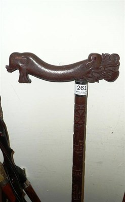 Lot 261 - Silver-mounted walking stick