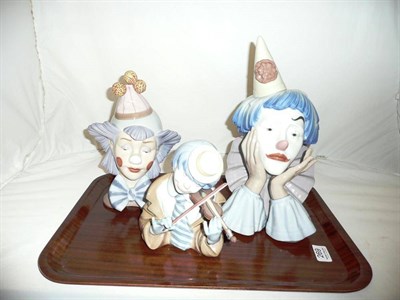 Lot 269 - Three Lladro figures of clowns