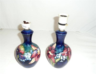 Lot 271 - A pair of Moorcroft table lamps