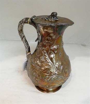 Lot 280 - A Victorian Scottish silver wine jug, by J.McKay, Edinburgh 1853, approx.33ozs inscribed To...