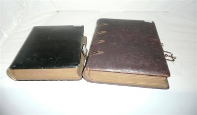 Lot 294 - Two leather-bound photograph albums, one with quotations in