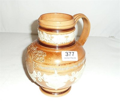 Lot 377 - A Doulton Lambeth Victorian empire jug